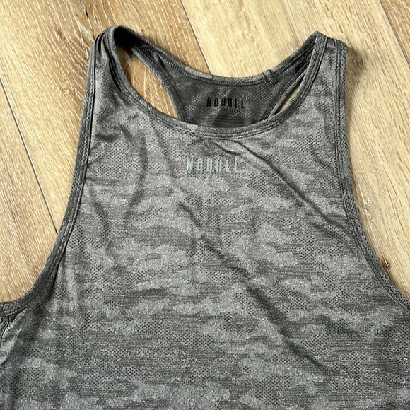 NoBull Gray Camo Racerback Lightweight Textured Tank - Picture 3 of 10